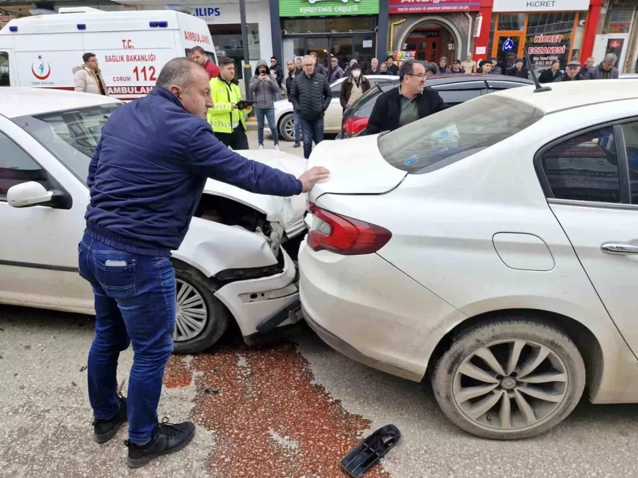 Çorum'da Meydana Gelen Trafik Kazasında 1 Kişi Yaralandı