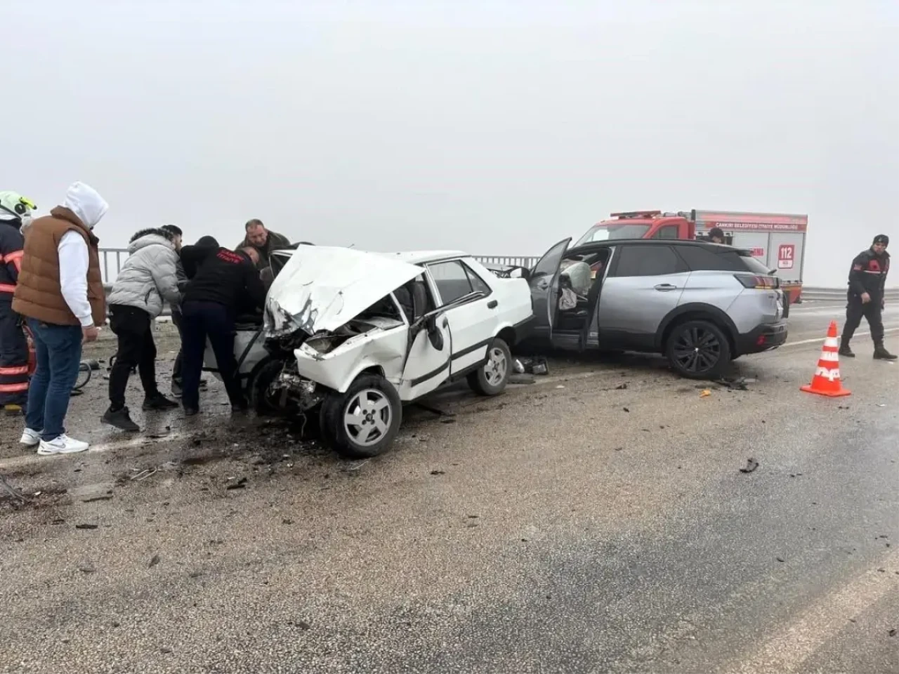 Çankırı'da meydana gelen trafik kazasında 1 kişi öldü, 2 kişi yaralı!